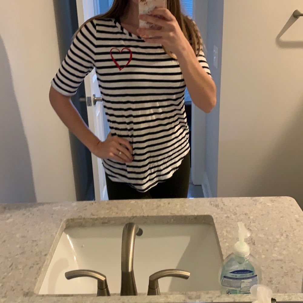 LOFT tee with adorable heart detail